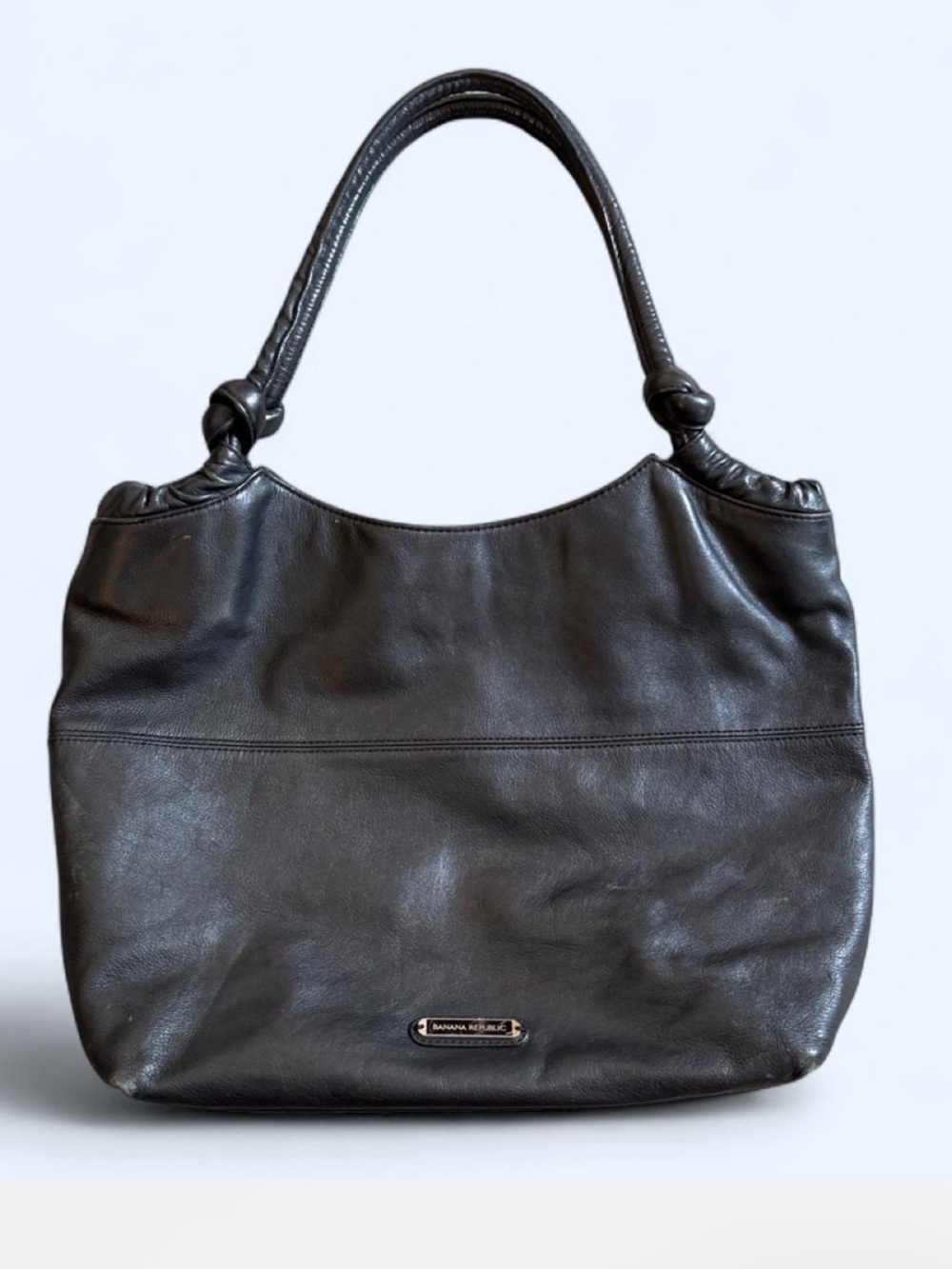 Banana Republic Black Leather Hobo Shoulder Bag